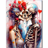 igoodom Diamond Art Kits for Adults, Sugar Skull Diamond Painting Kit, Full Drill Round Skull Diamond Art Kits, DIY Gem Art and Crafts for Home Wall Decor Gift 12x16inch igoodom