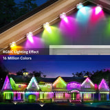 Permanent Outdoor Lights 250ft RGB+IC Outdoor String Lights App Control IP67 Waterproof,100 Scene Modes Decorations for Home,Christmas,Halloween,Holiday, Daily,Birthday Decor DIY Led Jeryyen