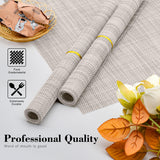 CADONO Placemats Set of 4 Washable Indoor/Outdoor Vinyl Place Mats for Dining Table Durable Non-Slip Heat Resistant PVC Weave Table Mats（Beige） CADONO