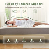 PicWooki Twin Mattress, 6 Inch Memory Foam Twin Size Mattress in a Box with Washable Removable Cover, Soft and Comfortable, Pressure Relief, Medium Firmness PicWooki