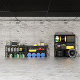 cynnda 4-Tier 40" W X 20" D X 60" H Garage Storage Shelves 2200LBS Garage Shelving Heavy Duty Adjustable Units Rack Metal Utility Shelf(Black) cynnda