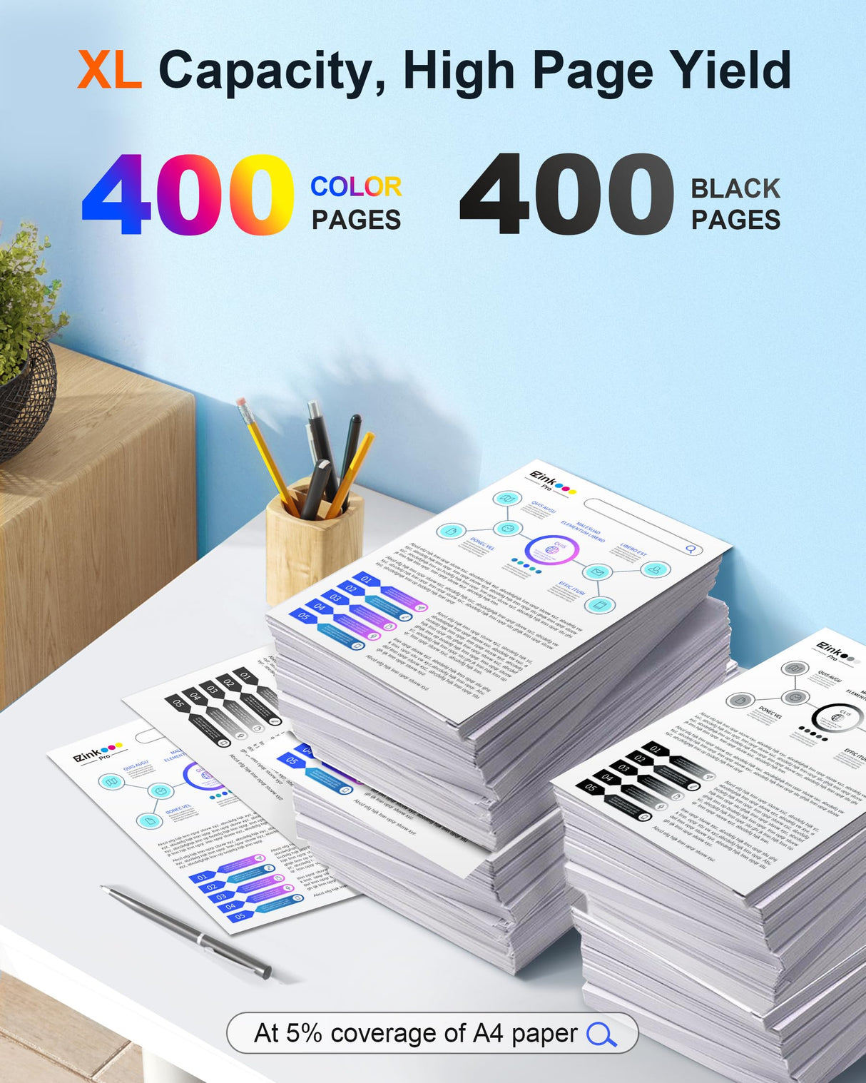 E-Z Ink Pro Compatible Ink Cartridges Replacement for Brother LC3013 LC3011 LC3013XL LC-3013 to Work with Brother MFC-J491DW MFC-J497DW MFC-J895DW MFC-J690DW (2 Black, 2 Cyan, 2 Magenta, 2 Yellow) E-Z Ink Pro