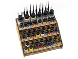 PROSCALE Paint rack organizer stand for modeling and miniatures. Vallejo paint rack kit Vallejo Army paint holder brushes miniatures modeling models (Rack A) PROSCALE
