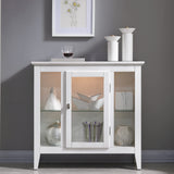 Leick Home Favorite Finds Entryway Wood Curio Cabinet in Weathered White Leick Home