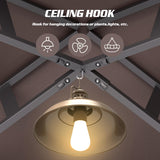 Decomax 8'X8' Grill Gazebo Canopy - Heavy Duty Steel Frame, Double Tiered Grill Canopy for Outdoor Grill W/Shelves, Ceiling Hooks and Ground Stakes, Outdoor Patio Canopy Tent BBQ Gazebo for Backyard Decomax