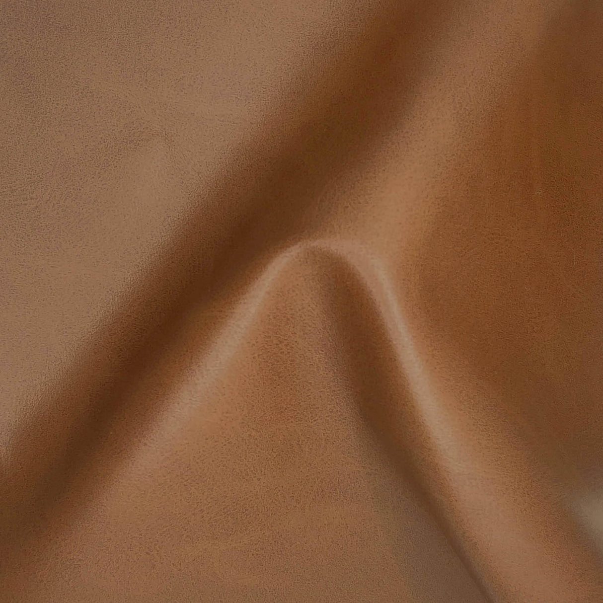 Lifestyle Solutions 19” Wentworth Ottoman Round Faux Leather Bench, Stationary Ottomans, Backless Chair, Footrest for Living Room, Footstool Office, Bedroom, Padded Seat, Caramel Brown Studio Living