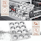 P&P CHEF Muffin Pan Cupcake Baking Pan Set of 2, 12 Cups Muffin Tin Tray, Stainless Steel Muffin Pans for Baking Mini Cake Muffin Tart Quiche, Oven & Dishwasher Safe, Non-toxic & Heavy-duty P&P CHEF