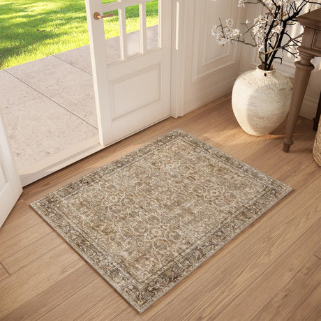 NoiFamo Washable 2'x3' Non Slip Rug Vintage Soft Low Pile Lightweight Boho Area Rugs for High-Traffic Areas (Entryway, Kitchen, Hallway), Farmhouse Decor NoiFamo