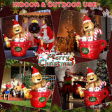 6 FT Christmas Inflatables Outdoor Decorations, Cute Gingerbread Man Christmas Inflatable, Inflatable Christmas Yard Decorations with Built-in LED Lights Annzoe