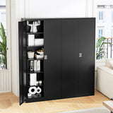 Letaya Metal Garage Storage Cabinets with Lock Door and Adjustable Shelves, Steel Tool Cabinets for Home,Office,Warehouse Organisieren (Black, 72" H) Letaya
