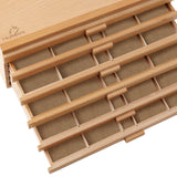 7 Elements 6 Drawer Wooden Artist Storage Supply Box for Pastels, Pencils, Pens, Markers, Brushes and Tools 7 Elements