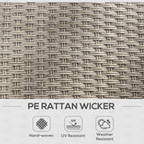 Outsunny 5 Piece Patio Furniture Set, Outdoor Conversation Set with L-Shaped Sofa, Cushions, for Backyard, Lawn and Pool, Light Gray Outsunny