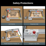 LASER TREE Laser Engraver Machine, 40000mW(40W+) Output Power Laser Cutter with Air Assist Pump, High Precision Laser Cutter and Engraver for Wood and Metal, Paper, Acrylic, Glass, Leather etc LASER TREE