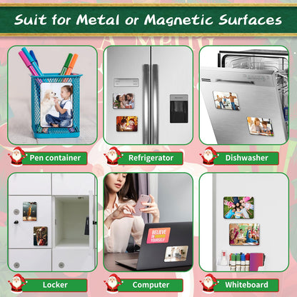 Sublimation Magnet Blanks 4x3 inch, Sublimation Blank Fridge Magnets - 20PCS Personalized Sublimation Blanks Products for DIY Kitchen Refrigerator Office Decorative (Rectangular)