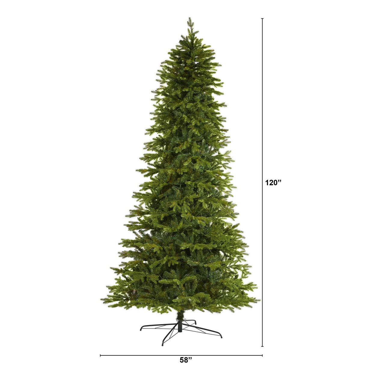 Nearly Natural 10ft. Belgium Fir Natural-Look Artificial Christmas Tree with 3514 Bendable Branches Nearly Natural