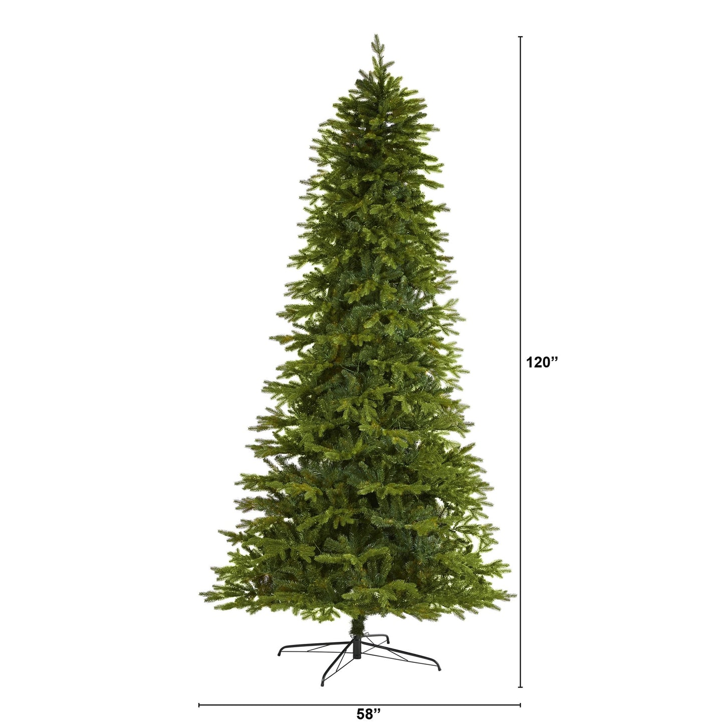 Nearly Natural 10ft. Belgium Fir Natural-Look Artificial Christmas Tree with 3514 Bendable Branches