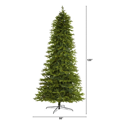 Nearly Natural 10ft. Belgium Fir Natural-Look Artificial Christmas Tree with 3514 Bendable Branches