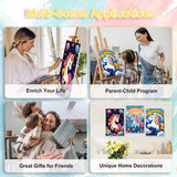 3 Pack Framed Paint by Numbers Kit for Kids, Animal Paint by Number for Kids Ages 4 8 12, Easy Framed Painting Kits with Easel for Kid Beginners Home Wall Decor (8x12 inch) HITO