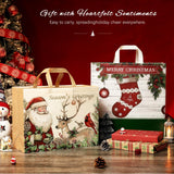 STYPOP 12 Pack 17" Extra Large Christmas Gift Bags, Reusable Non-Woven Christmas Tote Bags with Handles, Perfect for Gift Wrap/Party Favor Supplies, 16.9 * 12.6 * 6.8" STYPOP
