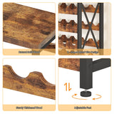 Homeiju 56-Bottle Freestanding Wine Rack, Wooden Wine Rack Storage Shelf, Stackable Wine Bottle Rack with Tabletop for Living Room,Kitchen or Wine Homeiju