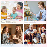 Framed Paint by Numbers Kit for Adults Beginner & Kids Ages 10-13, Books Easy Paint by Numbers with Frame, Flowers Acrylic Adult Painting by Number Kits on Canvas Framed for Gift Decor 10 x 10 Inch Camocin