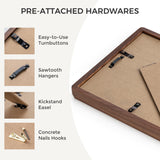 Heimlove 8x10 Picture Frames Natural Walnut,Original Wood Hand Make Crafted Photo Frame with Mat to 5x7 Graduation Picture Display,Family Picture,Wedding Picture Tabletop & Wall Decoration Heimlove