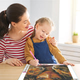 Miwixy Lions Diamond Art Kits for Adults, American Native Indian Woman Diamond Painting Kit,5D Full Drill Animal Diamond Art Canvas for Beginners Home Wall Decor 12 x 16 Inch Miwixy