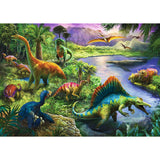 Trefl Predatory Dinosaurs 200 Piece Jigsaw Puzzle Red 19"x13" Print, DIY Puzzle, Creative Fun, Classic Puzzle for Adults and Children from 7 Years Old Trefl