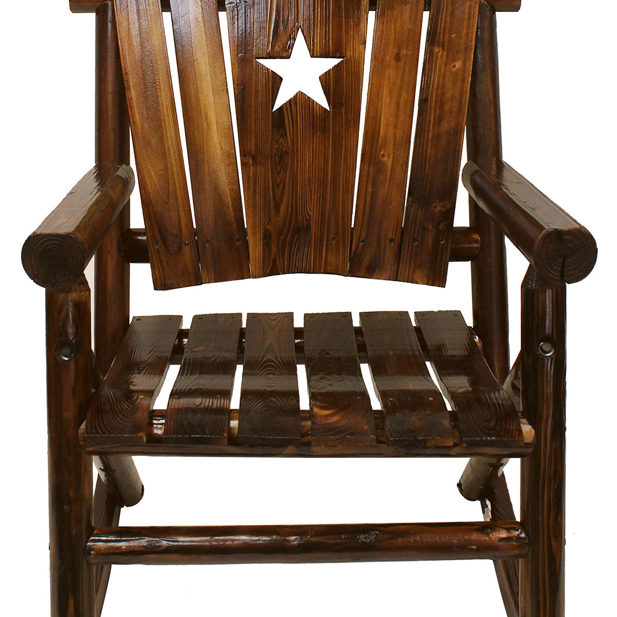 Char-Log Single Rocker with Star – WoodArtSupply