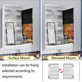 HESONTH Medicine Cabinet with Mirror, 16x26 Inch Frameless Bathroom Cabinet, 3-Tier Tempered Glass Shelves, Recessed or Surface Mount, Waterproof Storage for Bathroom Bedroom Kitchen HESONTH