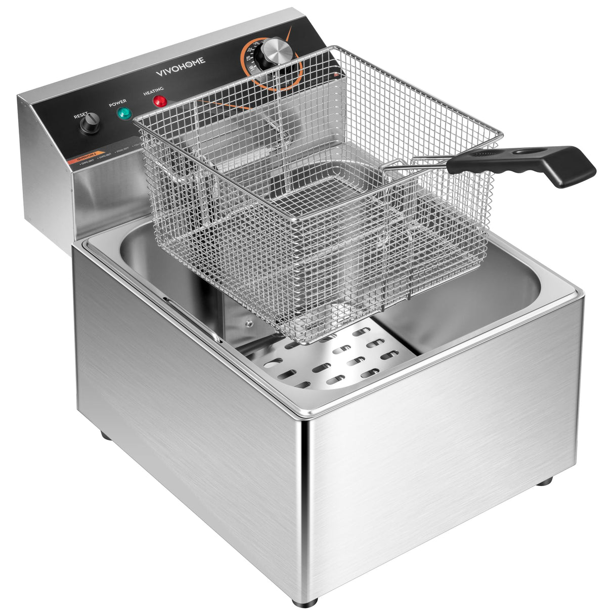 VIVOHOME 1700W 20 QT Electric Deep Fryer with 11.6 QT Removable Basket, Overheat Protection and Temperature Control for Commercial and Home Use VIVOHOME