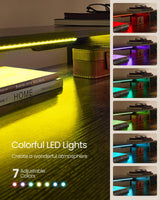 VASAGLE Electric Standing Desk with Drawers, Sit Stand Desk with Built-in Power Strip, Adjustable Height, 23.6 x 55.1 Inches, 2 Hooks, Memory Function, for Home Office, Rustic Brown ULSD184X21 VASAGLE