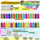 PATIFEED Tie Dye Kit for Kids and Adults, 32 Colours 80ML Bottles Tye Dye Kits, Tyedyedye Kit Gifts for Girls and Boys Large Groups Activities Handmade Party PATIFEED
