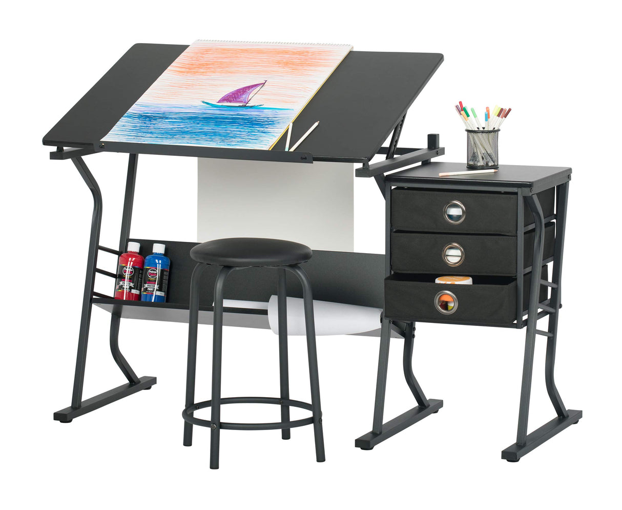 SD STUDIO DESIGNS Eclipse Craft Center in Black / Black 13365 SD STUDIO DESIGNS