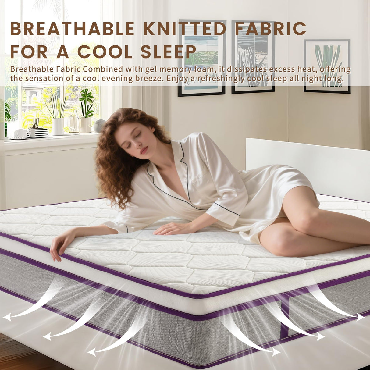 GJQ Twin Size Mattress, 12 Inch Hybrid Mattress with Pocket Spring,Cool Gel Memory Foam Mattresses in a Box,Medium Firm Twin Mattress for Pressure Relief,Fiberglass Free,CertiPUR-US Certified GJQ