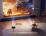 [1000 ANSI/Google TV]Smart Projector with WiFi 6 and Bluetooth, Netflix-Licensed 4K Support, Outdoor Movie Proyector, 1080P Home Ceiling Auto Focus Projector, Gift for Valentine’s Day PUTRIMS K12 Gray PUTRIMS