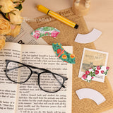 Framendino, 30 Pack Sublimation PU Leather Corner Bookmark Round Bow White Bookmark Blanks for DIY Craft Framendino