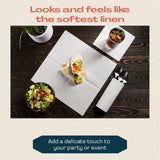 200 Linen-Feel Lunch Napkins - Disposable Cloth-Like Luncheon Paper Napkins - Soft and Absorbent Cloth-Like Napkins For Kitchen, Parties, Weddings, Dinners or Events (Pack of 200) LINTEXT