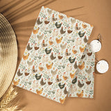 HUGANE Farmhouse Chicken Rooster Kitchen Towels, Chicken Dish Towels, Rooster Decor Hand Towel for Bathroom Kitchen Decor, Cock Mom Lady Gifts, 16x24 Inch HUGANE