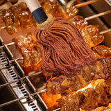Donxote 18 Inch BBQ Mop Brush Set of 2, with 6 Extra Replacement Heads, Wooden Long Handle Cotton Head Mopping Basting Grill Sauce Perfect for Grilling Smoking Steak Marinade or Glazing Donxote
