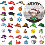 35 Pcs Christmas Interchangeable Highland Cow Welcome Sign Highland Cow Seasonal Wooden Hanging Door Decor Thanksgiving Farmhouse Hanging Sign for Front Door Xmas Party Decoration Gift(Dark Gray) Vicenpal