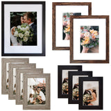 SESEAT Picture Frames Collage, Gallery Wall Frame Set with 11x14 8x10 5x7 4x6 Frames in 3 Different Finishes, Set of 10 SESEAT