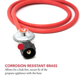 Gas One 2102 New Improved 6 ft Low Pressure Propane Regulator and Hose Connection Kit for LP/LPG Most LP/LPG Gas Grill, Heater and Fire Pit Table,Brown/A Gas One
