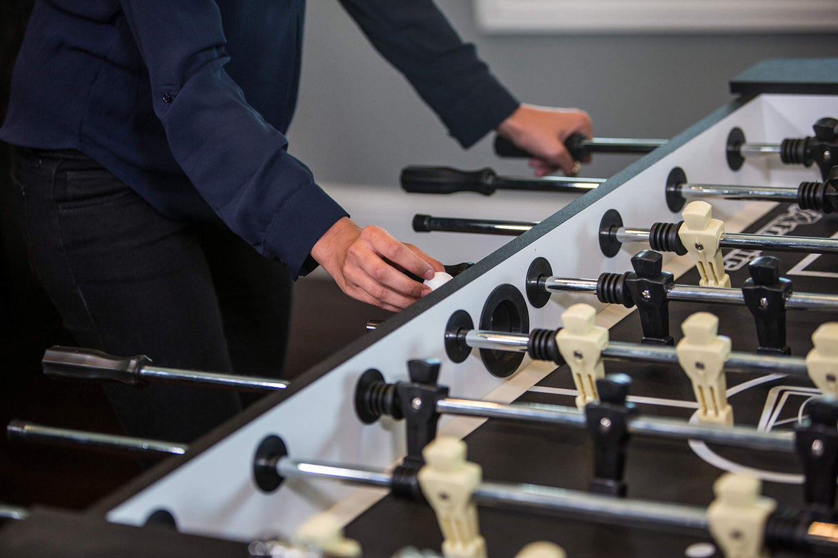 Atomic Pro Force 56" Foosball Table with Internal Ball Return and Ball Entry, Leg Levelers, and Heavy-Duty Legs Atomic