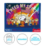 AQUARIUS Peanuts Snoopy in Space Puzzle (500 Piece Jigsaw Puzzle) - Officially Licensed Peanuts Merchandise & Collectibles - Glare Free - Precision Fit - 14 x 19 Inches AQUARIUS