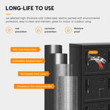 INTERGREAT 9 Door Storage Locker for Employee, Metal Locker for Office, Gym, Shool,Lockable Black Steel Locker with Lock and Card Slot for Home,Garage INTERGREAT