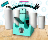 Pinch Perfect Mini Trident Adjustable Tumbler Sublimation Tool for Tumbler Sizes from 12oz - 40oz Skinny & Thick Tumblers (Aqua) Pinch Perfect