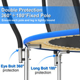 Simple Deluxe Trampoline for Kids with Safety Enclosure Net Wind Stakes 400LBS Weight Capacity 12FT Blue Inside Net Simple Deluxe