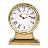 Creative Co-Op Decorative Metal Mantel Clock, Gold Finish Creative Co-Op