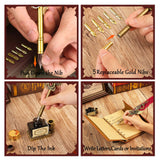 Feather Quill Pen and Ink Set,Antique Calligraphy Set with Leather Journal Notebook,Feather Pen,5 Gold Nibs,Pen Holder,Ink,Calligraphy Kits for Beginners Christmas Gift GrnVibe